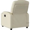 Elektrické masážní polohovací křeslo umělá kůže [3204424] (Barva Krémová)