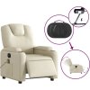 Elektrické masážní polohovací křeslo umělá kůže [3204424] (Barva Krémová)