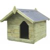 Zahradní psí bouda s otevírací střechou impregnovaná borovice [45149]