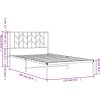 Kovový rám postele s čelem 107 x 203 cm [374482] (Barva Bílá)
