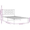 Kovový rám postele s čelem 107 x 203 cm [374482] (Barva Bílá)