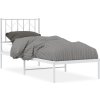 Kovový rám postele s čelem 75 x 190 cm [374476] (Barva Bílá)