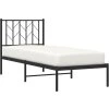 Kovový rám postele s čelem 75 x 190 cm [374476] (Barva Bílá)