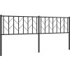 Kovové náhradní čelo postele 193 cm [374474] (Barva Černá)