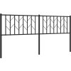 Kovové čelo postele 180 cm [374473] (Barva Černá)