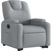 Elektrické zvedací polohovací křeslo textil [3204392] (Barva Světle šedá)