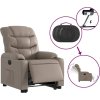 Elektrické zvedací polohovací křeslo umělá kůže [3206619] (Barva Cappuccino)