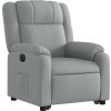 Elektrické zvedací polohovací křeslo textil [3205226] (Barva Světle šedá)