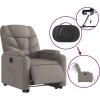 Elektrické zvedací polohovací křeslo textil [3204620] (Barva Světle šedá)