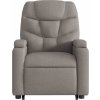 Elektrické zvedací polohovací křeslo textil [3204620] (Barva Světle šedá)