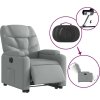 Elektrické zvedací polohovací křeslo textil [3204620] (Barva Světle šedá)