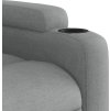 Elektrické zvedací polohovací křeslo textil [3204620] (Barva Světle šedá)