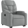 Elektrické zvedací polohovací křeslo textil [3204620] (Barva Světle šedá)