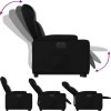 Elektrické zvedací polohovací křeslo umělá kůže [3204558] (Barva Černá)