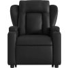 Elektrické zvedací polohovací křeslo umělá kůže [3204558] (Barva Černá)