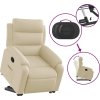 Zvedací polohovací křeslo textil [3204989] (Barva Krémová)