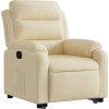 Zvedací polohovací křeslo textil [3204989] (Barva Krémová)
