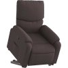 Zvedací polohovací křeslo textil [3204828] (Barva Hnědá)