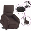 Zvedací polohovací křeslo textil [3204828] (Barva Hnědá)