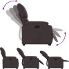 Zvedací polohovací křeslo textil [3204828] (Barva Hnědá)