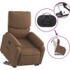 Zvedací polohovací křeslo textil [3204828] (Barva Hnědá)
