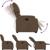 Zvedací polohovací křeslo textil [3204828] (Barva Hnědá)