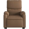 Zvedací polohovací křeslo textil [3204828] (Barva Hnědá)