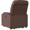 Zvedací polohovací křeslo umělá kůže [3204660] (Barva Hnědá)