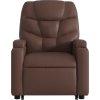 Zvedací polohovací křeslo umělá kůže [3204660] (Barva Hnědá)