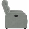 Elektrické zvedací polohovací křeslo samet [3205115] (Barva Tmavě šedá)