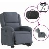 Elektrické zvedací polohovací křeslo samet [3204322] (Barva Světle šedá)