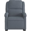 Elektrické zvedací polohovací křeslo samet [3204322] (Barva Světle šedá)