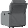 Zvedací polohovací křeslo umělá kůže [3205042] (Barva Černá)