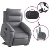 Zvedací polohovací křeslo umělá kůže [3205042] (Barva Černá)