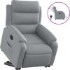 Elektrické zvedací polohovací křeslo textil [3205012] (Barva Taupe)