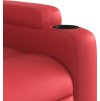 Zvedací polohovací křeslo umělá kůže [3204435] (Barva Červená)