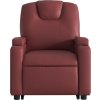 Zvedací polohovací křeslo umělá kůže [3204435] (Barva Červená)