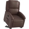 Zvedací polohovací křeslo umělá kůže [3204229] (Barva Šedá)