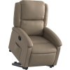 Zvedací polohovací křeslo umělá kůže [3204229] (Barva Šedá)