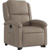 Zvedací polohovací křeslo umělá kůže [3204229] (Barva Šedá)