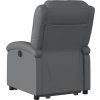 Zvedací polohovací křeslo umělá kůže [3204229] (Barva Šedá)