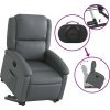 Zvedací polohovací křeslo umělá kůže [3204229] (Barva Šedá)