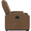 Zvedací polohovací křeslo textil [3204373] (Barva Tmavě hnědá)