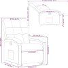 Zvedací polohovací křeslo textil [3204094] (Barva Černá)