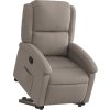 Zvedací polohovací křeslo textil [3204164] (Barva Světle šedá)