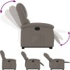 Zvedací polohovací křeslo textil [3204164] (Barva Světle šedá)