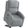 Zvedací polohovací křeslo textil [3204164] (Barva Světle šedá)