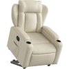 Zvedací polohovací křeslo umělá kůže [3204545] (Barva Krémová)