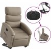 Zvedací polohovací křeslo umělá kůže [3204042] (Barva Hnědá)