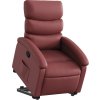 Zvedací polohovací křeslo umělá kůže [3204042] (Barva Hnědá)
